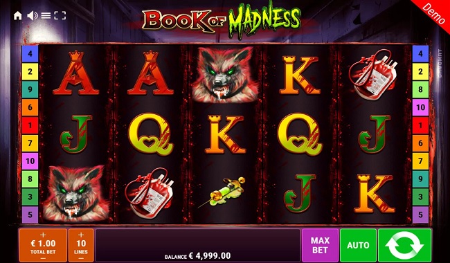 book of madness gamomat