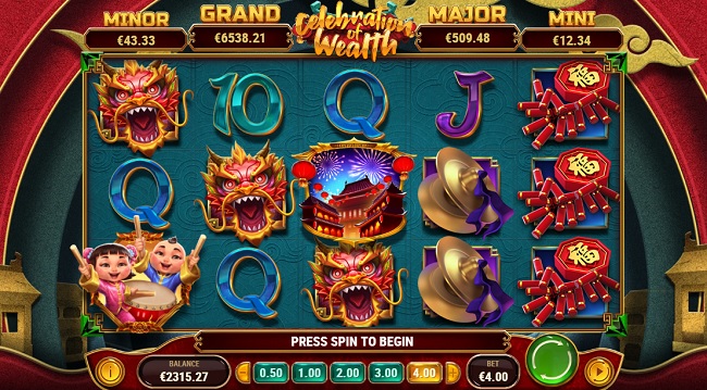 play'n go celebration of wealth progressive jackpot