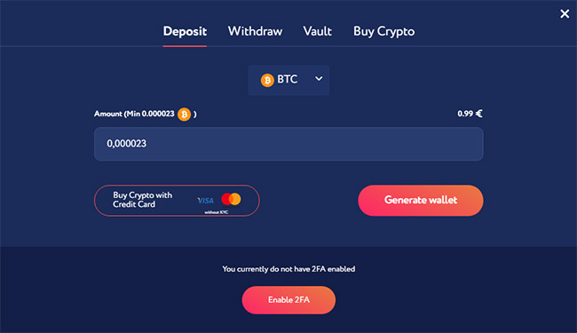 Celsius deposit