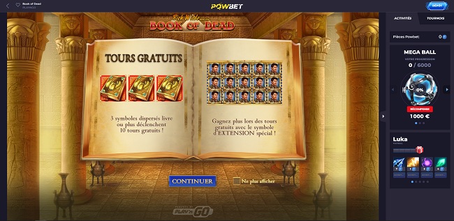 powbet single game page