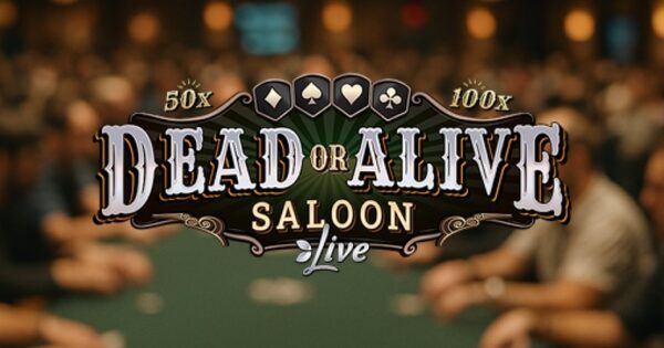 Banner Dead or Alive Saloon Evolution Gaming
