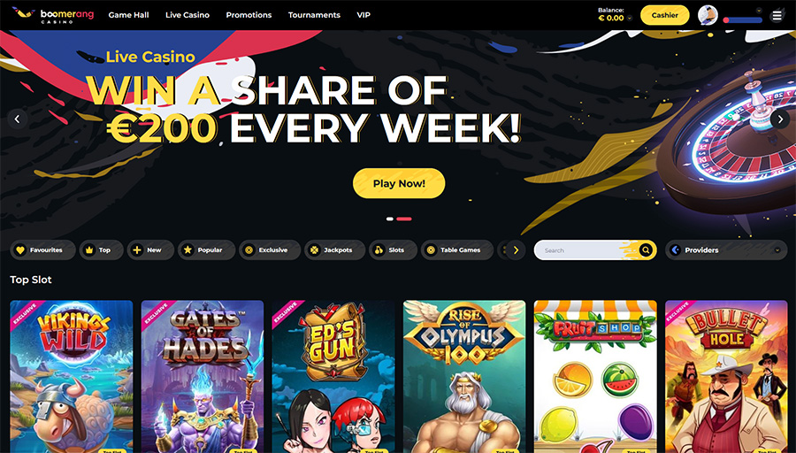 Home page boomerang