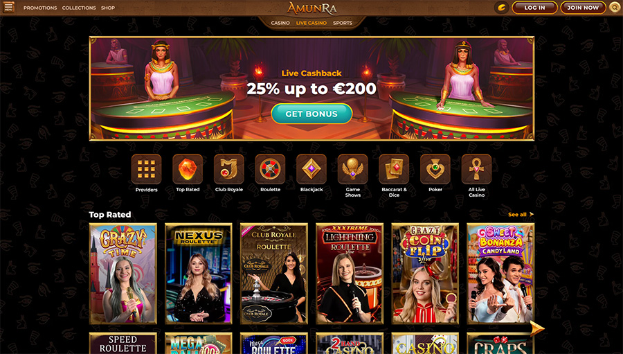 live casino amunra
