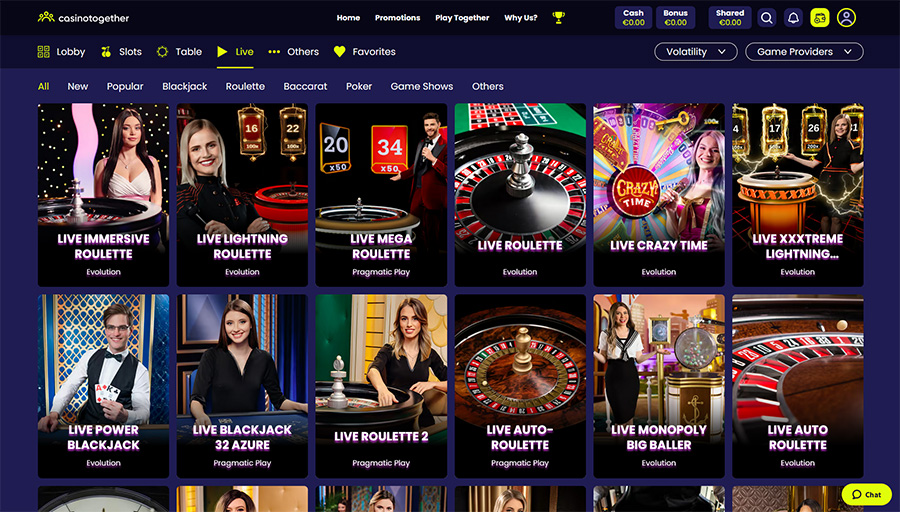 Live Casinotogether