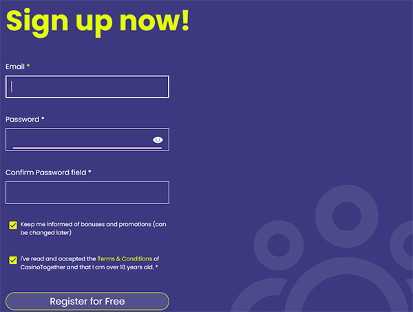 Register Casinotogether