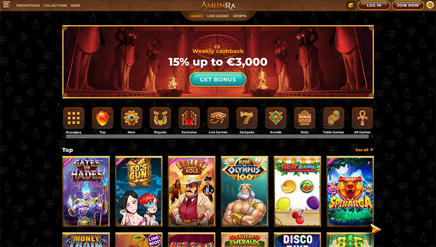 Slots amunra