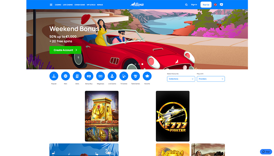 Home page millionz casino