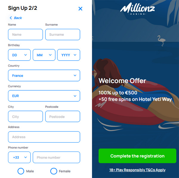 registration 2 millionz casino