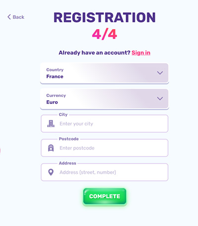 registration 3 slots palace