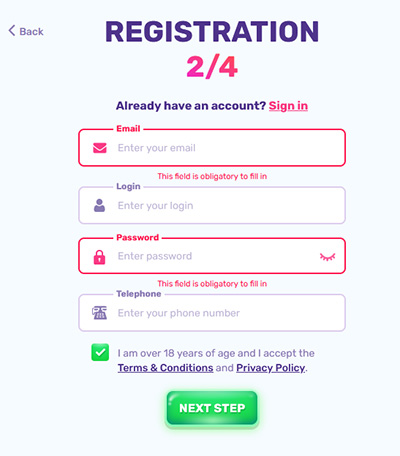 registration slots palace