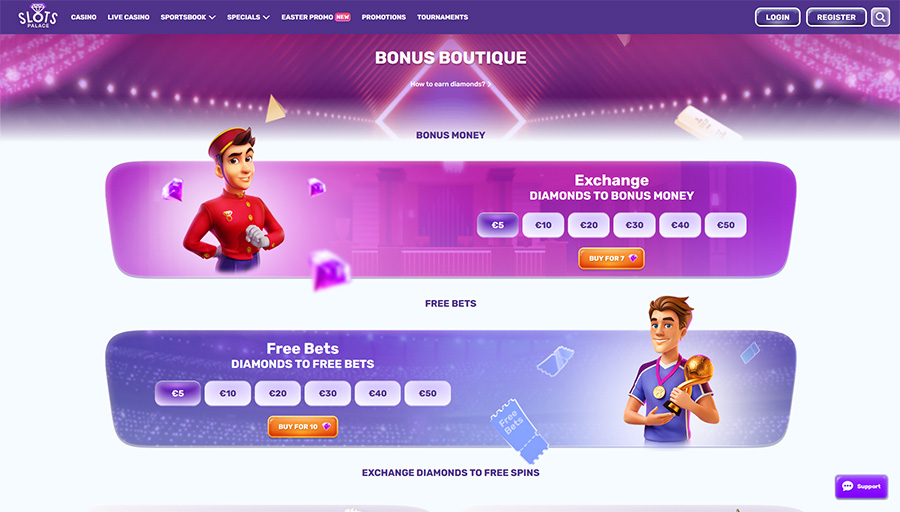 shop slots palace