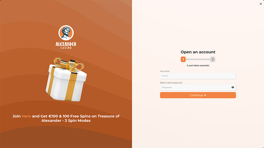Register Alexander Casino
