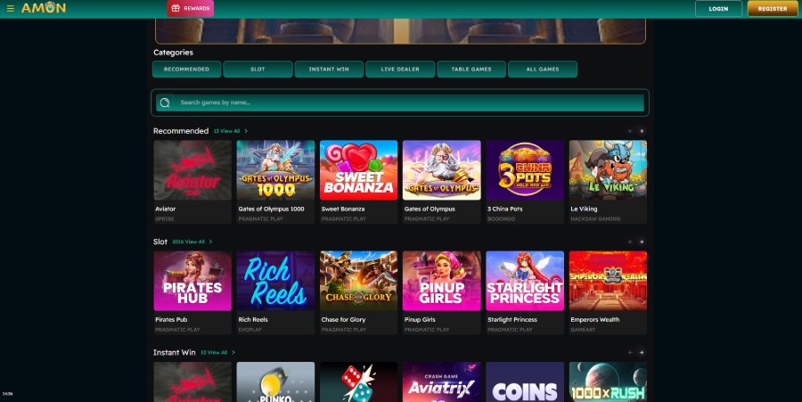 Amon Casino New design