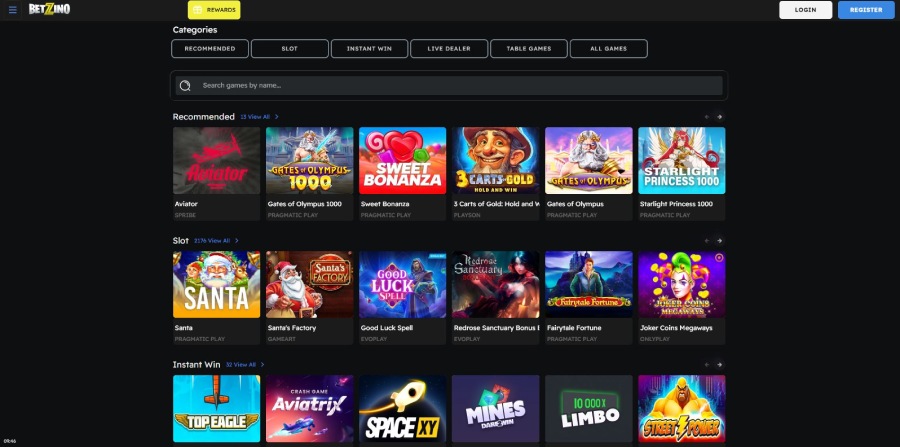 Betzino Casino new look