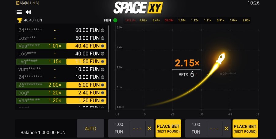 Space XY game