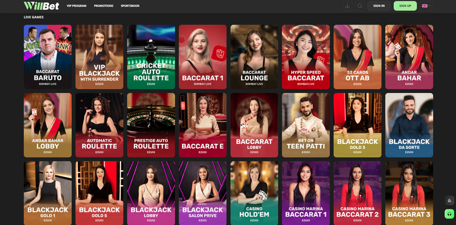 WillBet Casino live casino