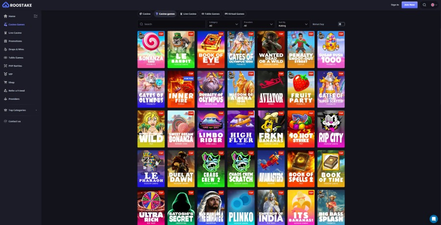 Roostake Casino slots