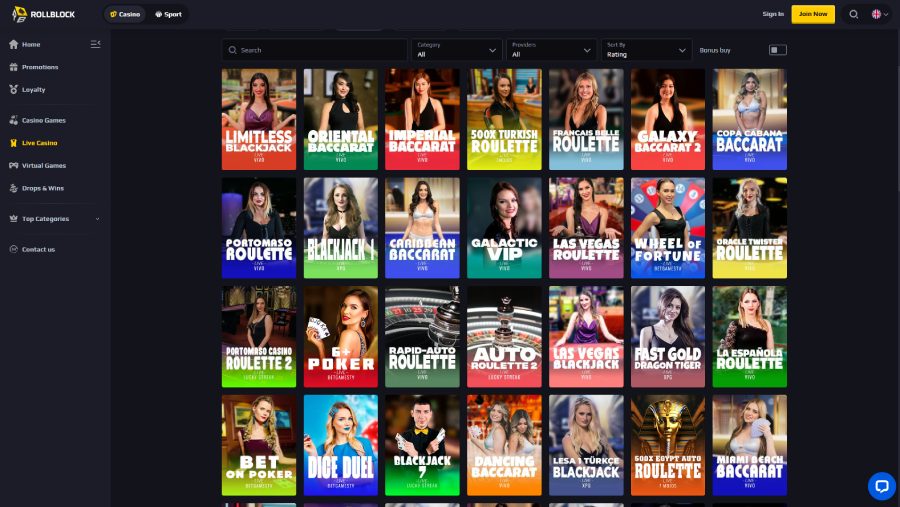 Rollblock Casino Live
