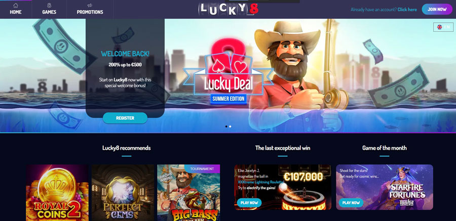 Home Page Lucky8 Casino