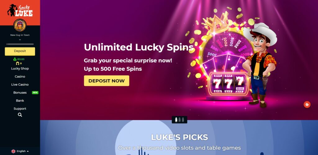 lucky luke casino homepage