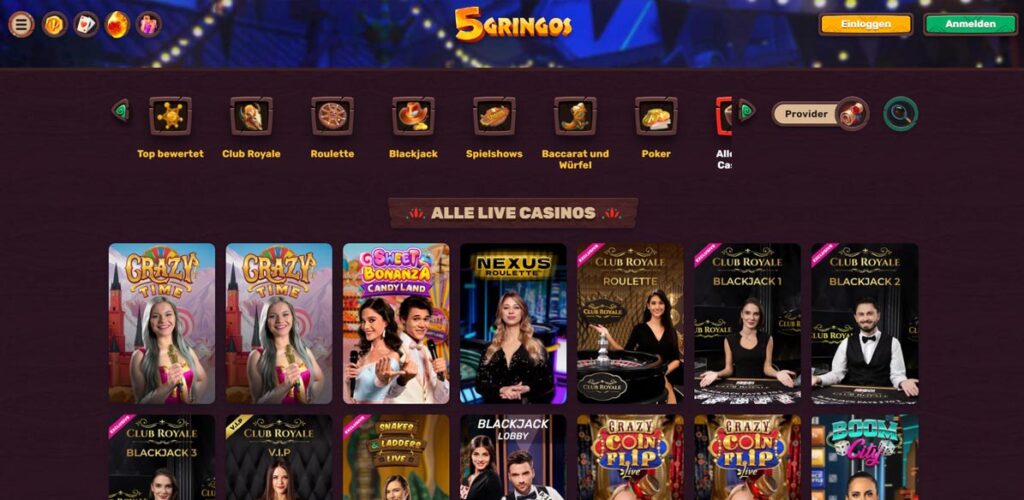 Live-Casino 5Gringos DE
