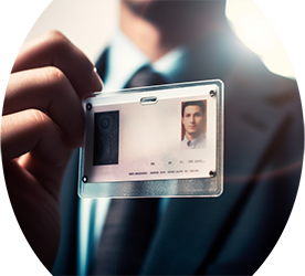 Presentation of ID card