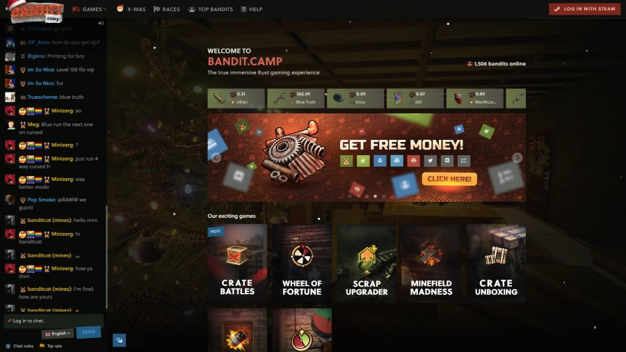 Página Inicial do BanditCamp